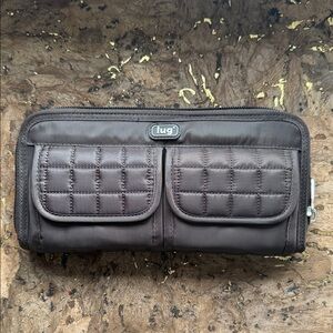 Lug Quilted Wallet in Rich Brown